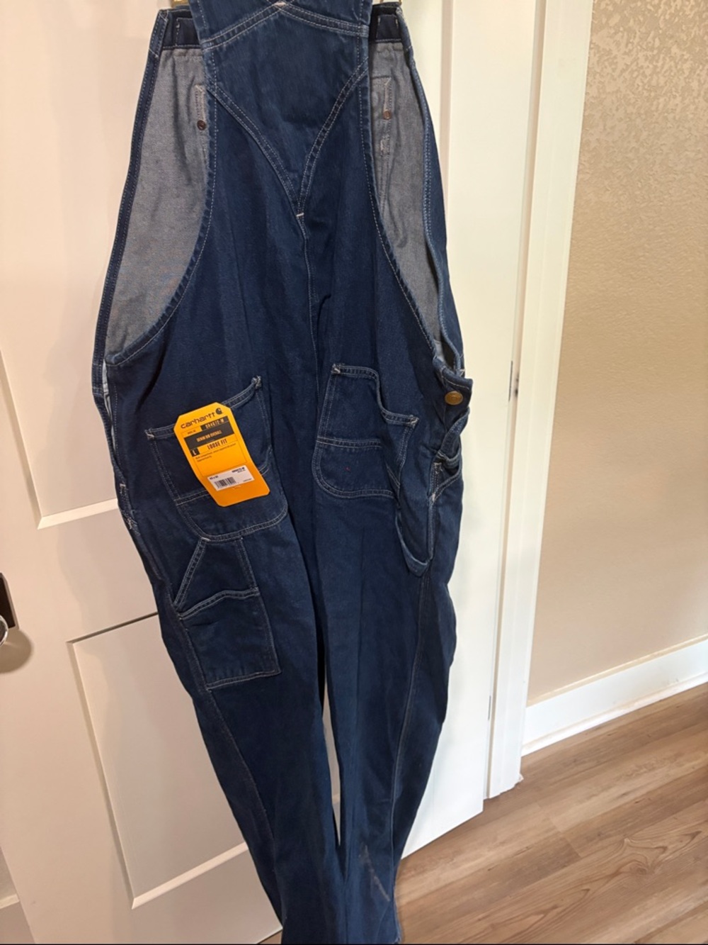 Carhartt Indigo Blue Denim Work Overalls - Picture 4 of 5